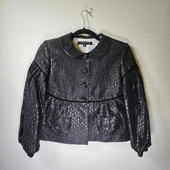Anne Klein Black Crop Blazer- Women's Small- Estimated Retail $140 - Picture 1 of 3